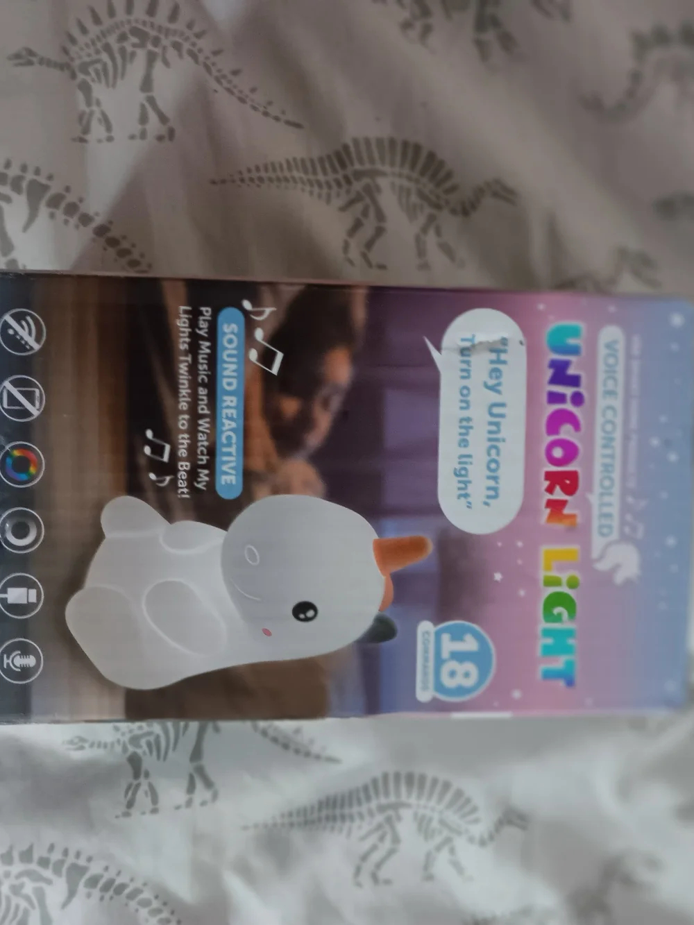 Unicorn Night Light for Kids - White Voice-Controlled Toy